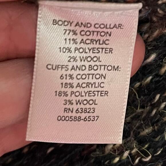 Christopher & Banks Cardigan Sweater Womens Medium Multicolored Textured Boxy - Picture 7 of 11